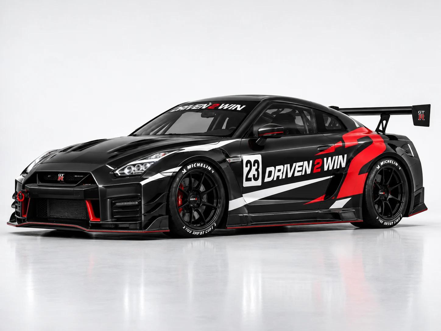Black Driven 2 Win Nissan GT-R concept race car