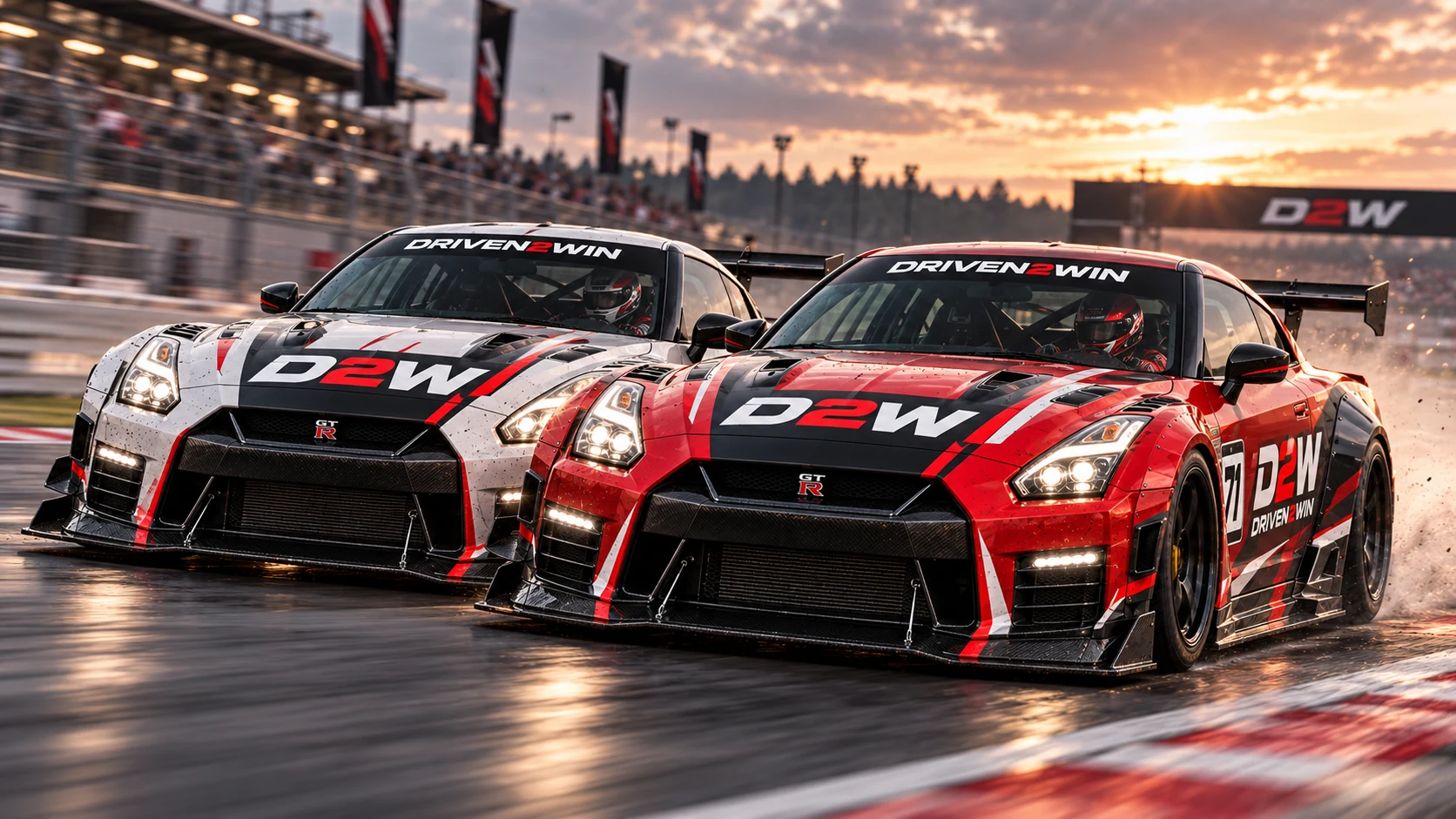 Two competitors facing off